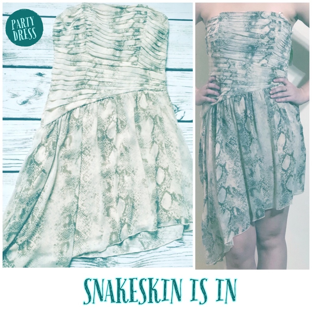WINDSOR City Triangle Snake Animal Print Dress
